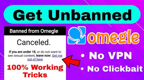 how to get unban on omegle